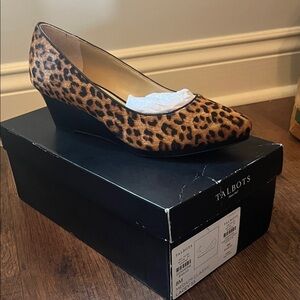 Talbots Animal Print Wedge Shoes